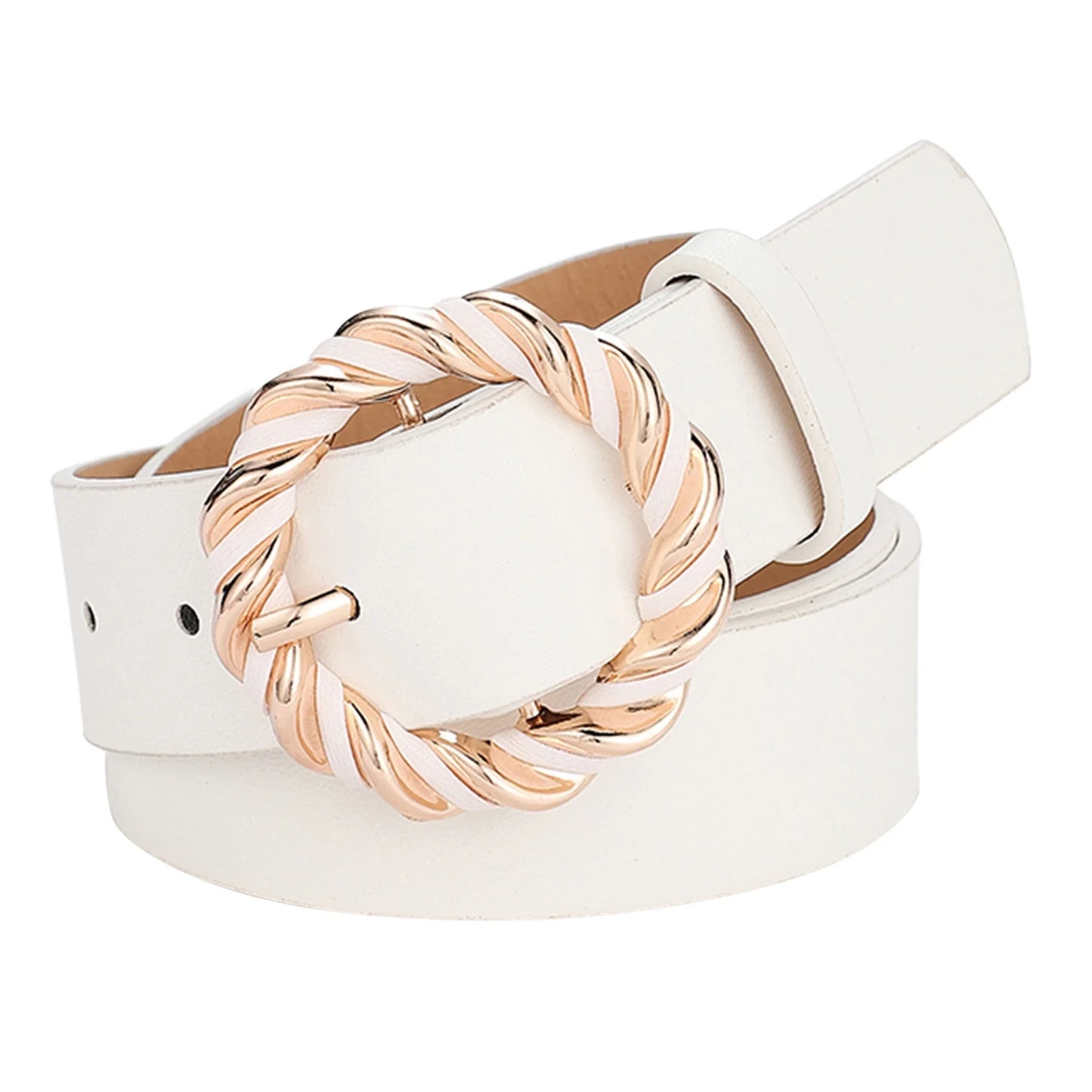Clearance! 1Pc Belt Clearance under $5, Women Belts Fashion Soft Leather Belts with O Ring Buckle on Sale