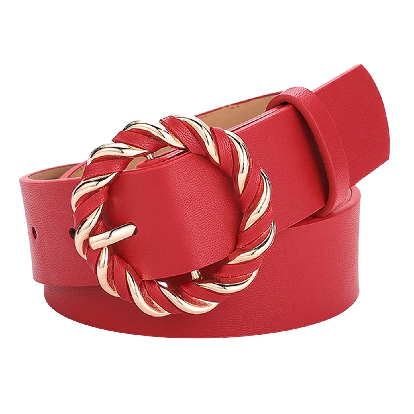 Clearance! 1Pc Belt Clearance under $5, Women Belts Fashion Soft Leather Belts with O Ring Buckle on Sale