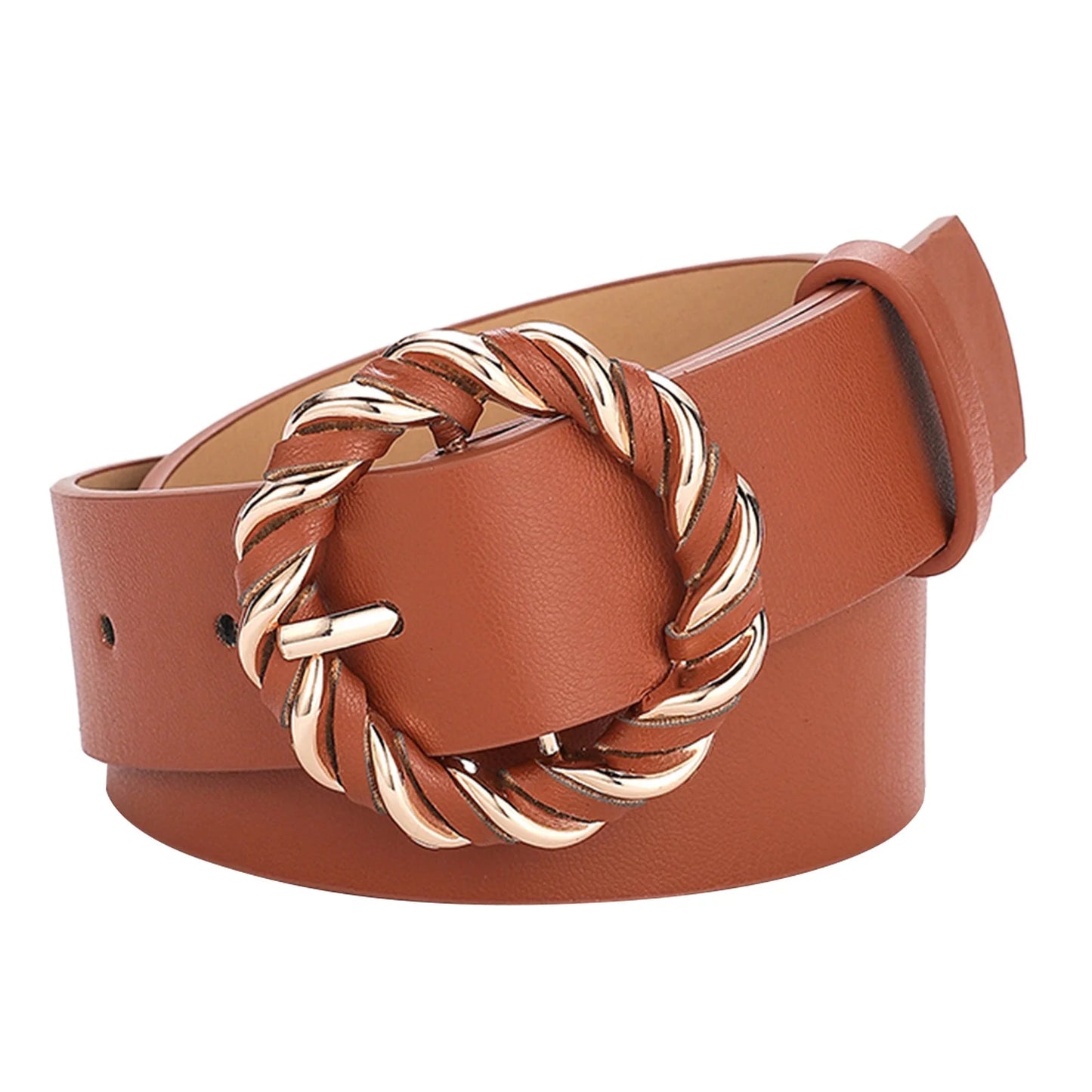 Clearance! 1Pc Belt Clearance under $5, Women Belts Fashion Soft Leather Belts with O Ring Buckle on Sale