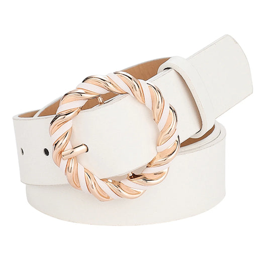 Clearance!  1Pc Belt Clearance under $5, Women Belts Fashion Soft Leather Belts with O Ring Buckle on Sale